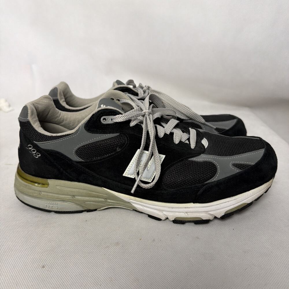 New Balance 993 Mens Size 12.5 (4E) Shoes Black / Gray Suede Made in USA - Picture 6 of 12
